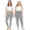 imageSTRETCH IS COMFORT Oh So Soft High Waist Stirrup Leggings Lightweight and Durable Multiple Colors for Women and Plus SizeBlack White Stripes