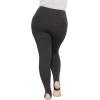 imageSTRETCH IS COMFORT Oh So Soft High Waist Stirrup Leggings Lightweight and Durable Multiple Colors for Women and Plus SizeRibbed Black