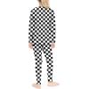 imageSTRETCH IS COMFORT Oh So Soft Youth Girls Long Sleeve Crew and Leggings Set Includes Top and BottomCheckered Black and White