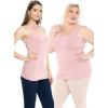 imageSTRETCH IS COMFORT Womens Oh So Soft Cropped and Long Length Tank Top  Small  5XLight Mauve