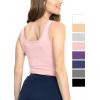 imageSTRETCH IS COMFORT Womens Oh So Soft Cropped and Long Length Tank Top  Small  5XLight Mauve