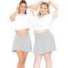 imageWomens High Waist Skater Skirt with Built in Shorts with and Without Pockets Small3XHeather Gray