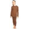imageSTRETCH IS COMFORT Oh So Soft Youth Girls Long Sleeve Crew and Leggings Set Includes Top and BottomAlmond