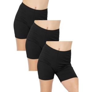 imageSTRETCH IS COMFORT Girls Cotton Biker Shorts  3 Pack  Size 416 Black