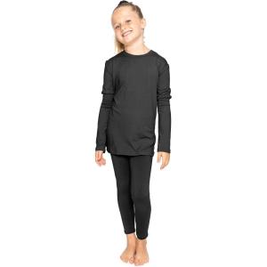imageSTRETCH IS COMFORT Oh So Soft Youth Girls Long Sleeve Crew and Leggings Set Includes Top and BottomBlack