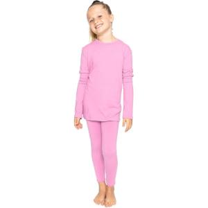 imageSTRETCH IS COMFORT Oh So Soft Youth Girls Long Sleeve Crew and Leggings Set Includes Top and BottomLight Pink