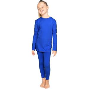 imageSTRETCH IS COMFORT Oh So Soft Youth Girls Long Sleeve Crew and Leggings Set Includes Top and BottomRoyal Blue