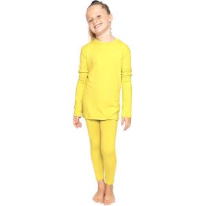 imageSTRETCH IS COMFORT Oh So Soft Youth Girls Long Sleeve Crew and Leggings Set Includes Top and BottomYellow