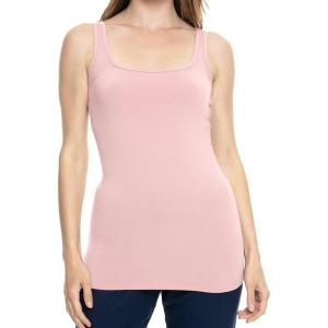 imageSTRETCH IS COMFORT Womens Oh So Soft Cropped and Long Length Tank Top  Small  5XLight Mauve