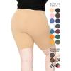 imageSTRETCH IS COMFORT Womens Plus Size Cotton Biker Shorts  Cotton  XLarge  7XBeige