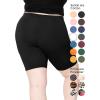 imageSTRETCH IS COMFORT Womens Plus Size Cotton Biker Shorts  Cotton  XLarge  7XBlack 2 Pack