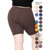 imageSTRETCH IS COMFORT Womens Plus Size Cotton Biker Shorts  Cotton  XLarge  7XBrown