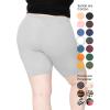 imageSTRETCH IS COMFORT Womens Plus Size Cotton Biker Shorts  Cotton  XLarge  7XHeather Gray