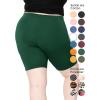 imageSTRETCH IS COMFORT Womens Plus Size Cotton Biker Shorts  Cotton  XLarge  7XHunter Green