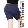 imageSTRETCH IS COMFORT Womens Plus Size Cotton Biker Shorts  Cotton  XLarge  7XNavy Blue