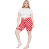 imageSTRETCH IS COMFORT Womens Plus Size Cotton Biker Shorts  Cotton  XLarge  7XRed White Polkadot