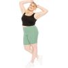 imageSTRETCH IS COMFORT Womens Plus Size Cotton Biker Shorts  Cotton  XLarge  7XSage Green