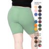 imageSTRETCH IS COMFORT Womens Plus Size Cotton Biker Shorts  Cotton  XLarge  7XSage Green