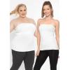 imageSTRETCH IS COMFORT Womens Plus Size Tube Top  X Small to 5XWhite 2 Pack