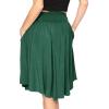 imageSTRETCH IS COMFORT Womens and Plus Size Scoop Hem Flare Mid Length Skirt with Pockets  S5XHunter Green
