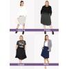 imageSTRETCH IS COMFORT Womens and Plus Size Scoop Hem Flare Mid Length Skirt with Pockets  S5XTea Leaf