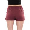 imageWomens and Plus Oh So Soft VNotch Shorts  Small  3XBurgundy