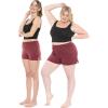 imageWomens and Plus Oh So Soft VNotch Shorts  Small  3XBurgundy