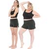 imageWomens and Plus Oh So Soft VNotch Shorts  Small  3XCharcoal Gray