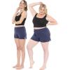 imageWomens and Plus Oh So Soft VNotch Shorts  Small  3XNavy Blue