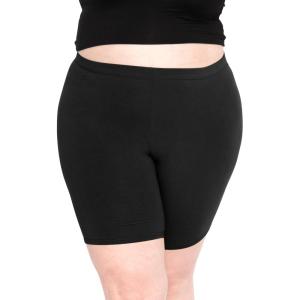 imageSTRETCH IS COMFORT Womens Plus Size Cotton Biker Shorts  Cotton  XLarge  7XBlack