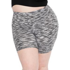 imageSTRETCH IS COMFORT Womens Plus Size Cotton Biker Shorts  Cotton  XLarge  7XBlack Spacedye