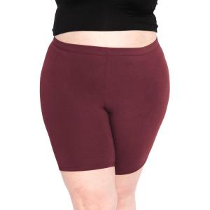 imageSTRETCH IS COMFORT Womens Plus Size Cotton Biker Shorts  Cotton  XLarge  7XBurgundy