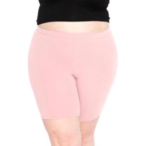 imageSTRETCH IS COMFORT Womens Plus Size Cotton Biker Shorts  Cotton  XLarge  7XLight Pink