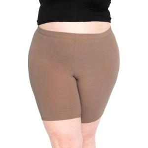 imageSTRETCH IS COMFORT Womens Plus Size Cotton Biker Shorts  Cotton  XLarge  7XMocha
