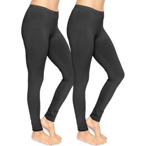 imageSTRETCH IS COMFORT Womens Ultra Buttery Smooth Cotton Leggings  Small to 5XBlack Black
