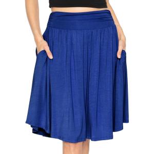 imageSTRETCH IS COMFORT Womens and Plus Size Scoop Hem Flare Mid Length Skirt with Pockets  S5XRoyal Blue