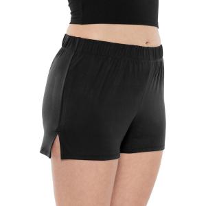 imageWomens and Plus Oh So Soft VNotch Shorts  Small  3XBlack