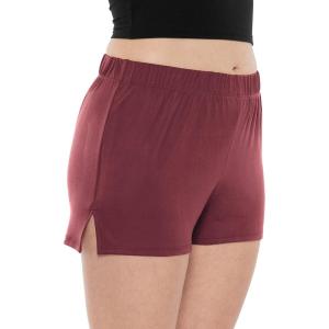 imageWomens and Plus Oh So Soft VNotch Shorts  Small  3XBurgundy