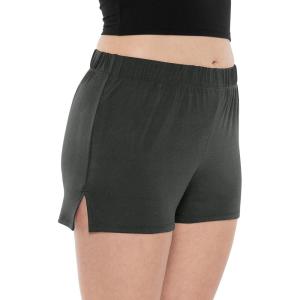 imageWomens and Plus Oh So Soft VNotch Shorts  Small  3XCharcoal Gray
