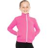 imageSTRETCH IS COMFORT Glitter  Gymnastics Jacket Mock Neck  Youth Size 416Raspberry Rhinestones Purple Gymnast