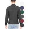 imageSTRETCH IS COMFORT Mens Cotton Mock Neck Short Sleeve ampamp Cuffed Long Sleeve TopBlack