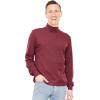 imageSTRETCH IS COMFORT Mens Cotton Mock Neck Short Sleeve ampamp Cuffed Long Sleeve TopBurgundy