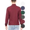imageSTRETCH IS COMFORT Mens Cotton Mock Neck Short Sleeve ampamp Cuffed Long Sleeve TopBurgundy