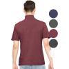 imageSTRETCH IS COMFORT Mens Cotton Mock Neck Short Sleeve ampamp Cuffed Long Sleeve TopBurgundy