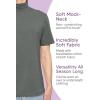 imageSTRETCH IS COMFORT Mens Cotton Mock Neck Short Sleeve ampamp Cuffed Long Sleeve TopCharcoal Gray