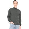 imageSTRETCH IS COMFORT Mens Cotton Mock Neck Short Sleeve ampamp Cuffed Long Sleeve TopCharcoal Gray