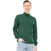imageSTRETCH IS COMFORT Mens Cotton Mock Neck Short Sleeve ampamp Cuffed Long Sleeve TopHunter Green
