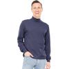 imageSTRETCH IS COMFORT Mens Cotton Mock Neck Short Sleeve ampamp Cuffed Long Sleeve TopNavy Blue