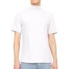 imageSTRETCH IS COMFORT Mens Cotton Mock Neck Short Sleeve ampamp Cuffed Long Sleeve TopWhite