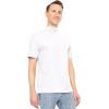 imageSTRETCH IS COMFORT Mens Cotton Mock Neck Short Sleeve ampamp Cuffed Long Sleeve TopWhite